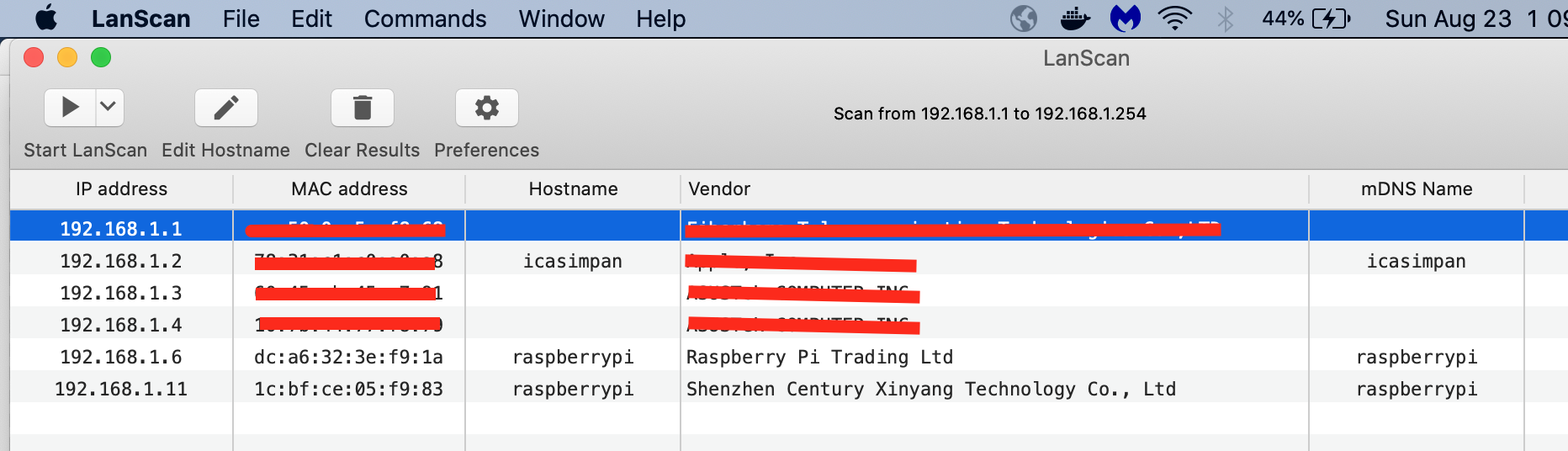 LanScan Devices on my network